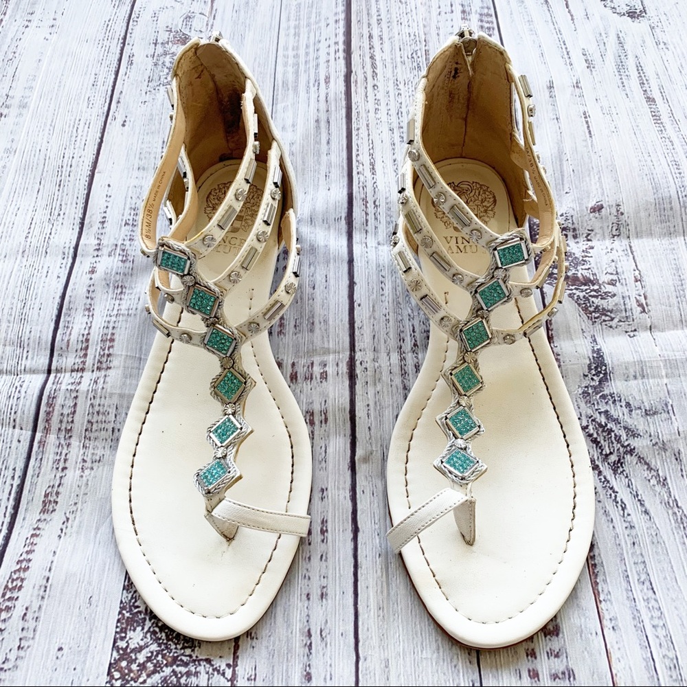 Vince Camuto Embellished Gladiator Wedge Sandals